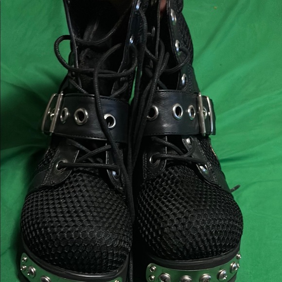 Demonia Black Platform Boots - Picture 4 of 5